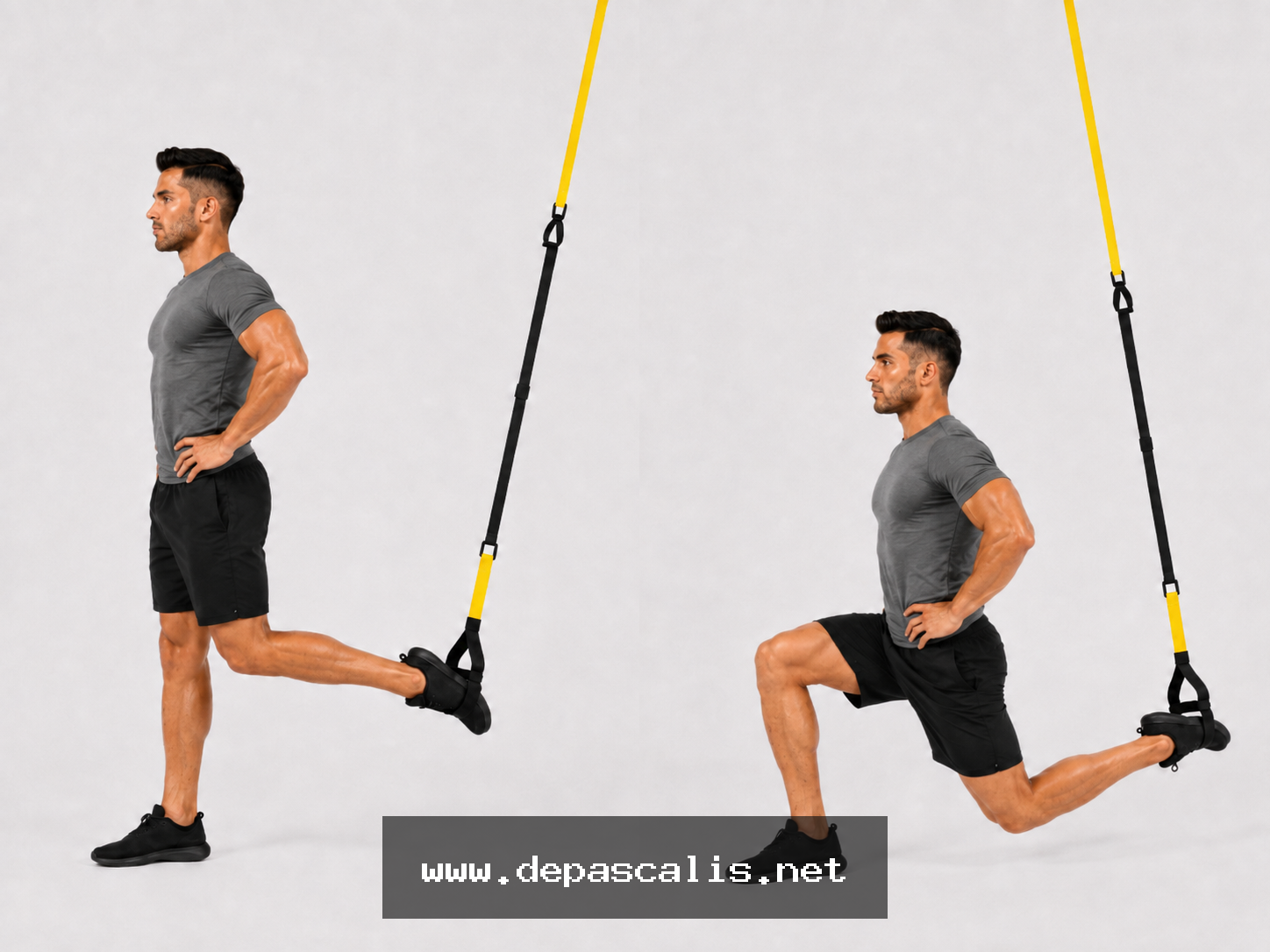 Affondi al TRX in equilibrio