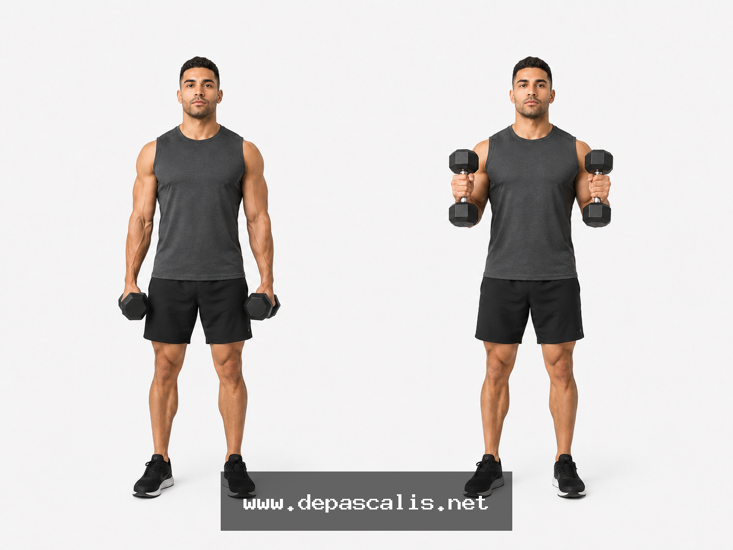 Hammer curl con manubri