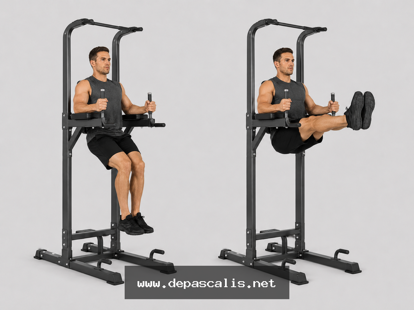 Sollevamento delle gambe alla power tower
