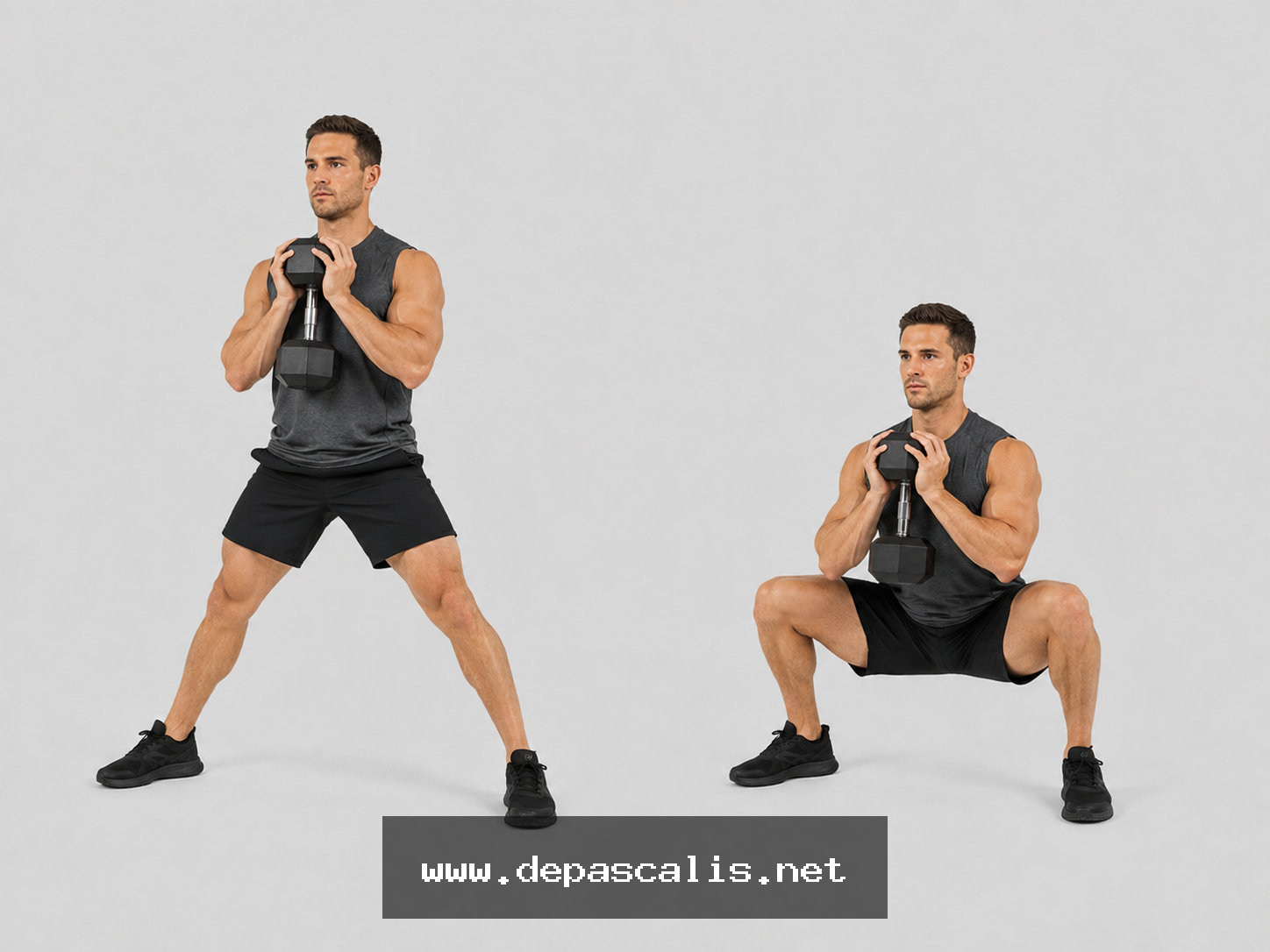 Sumo squat con manubrio